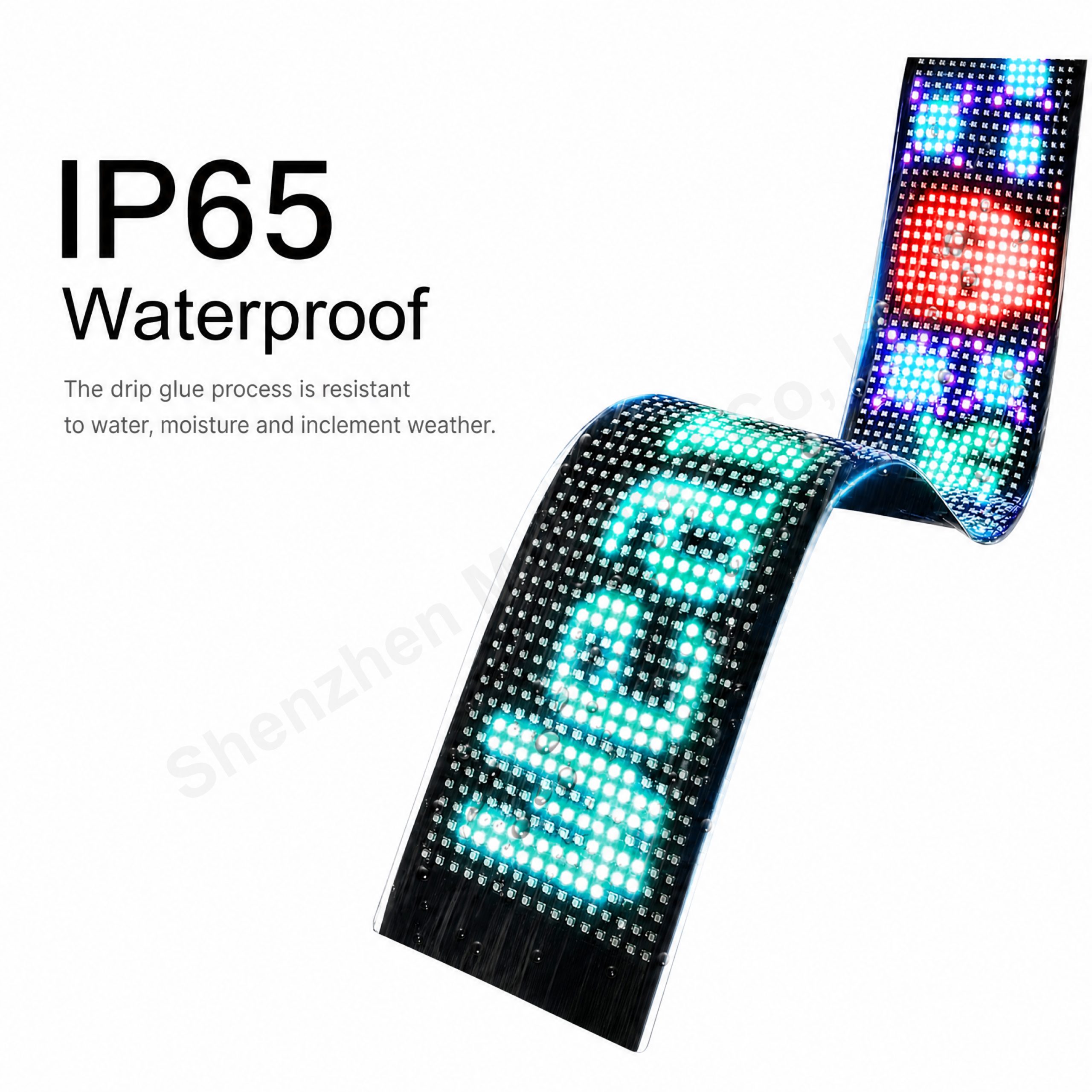 Flexible LED Soft Screen Eye of the Devil Bluetooth Car LED Smart Sticker IP65 Waterproof LED Display - 图片 3