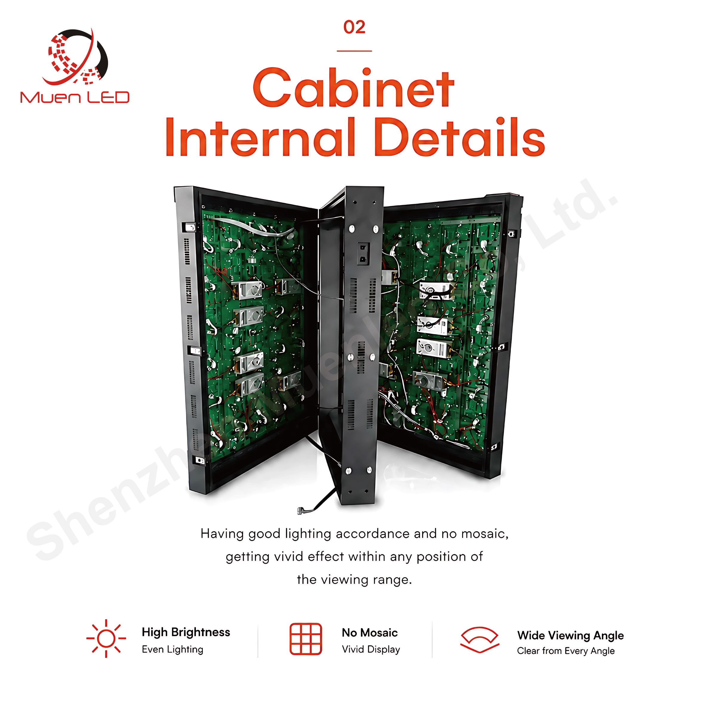 AFA3.91 2000x1000x150mm outdoor double sided front opening LED display P3.91 IP65 - 图片 3