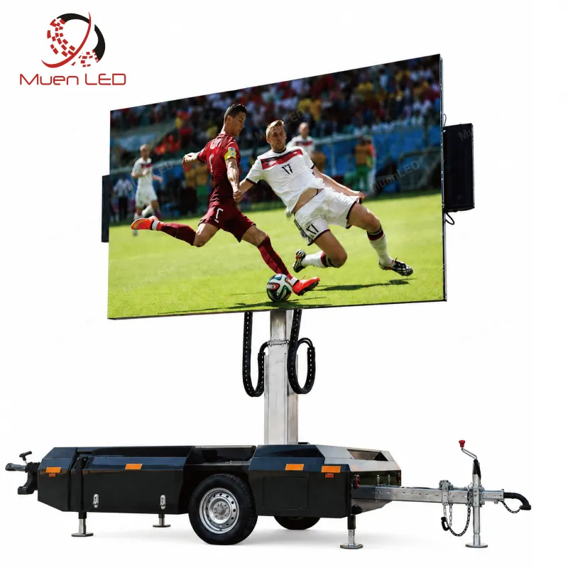 3840x1920mm Trailer Outdoor Advertising Screen Led Display Vehicle Led Trailer Mobile Billboard