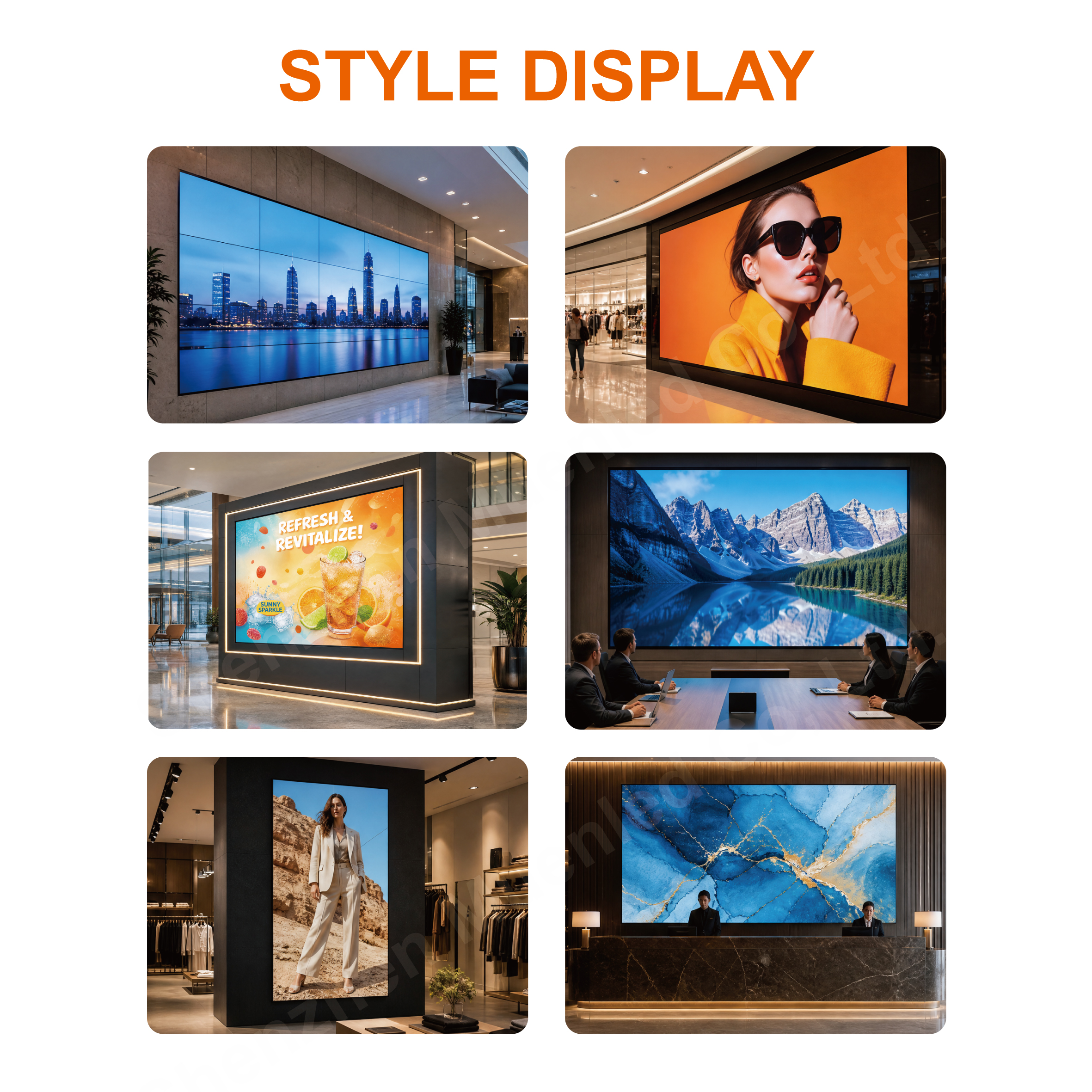 AISE2 Indoor LED Display Screen 960x960x80mm P2 1920Hz IP43 Front Service - 图片 3