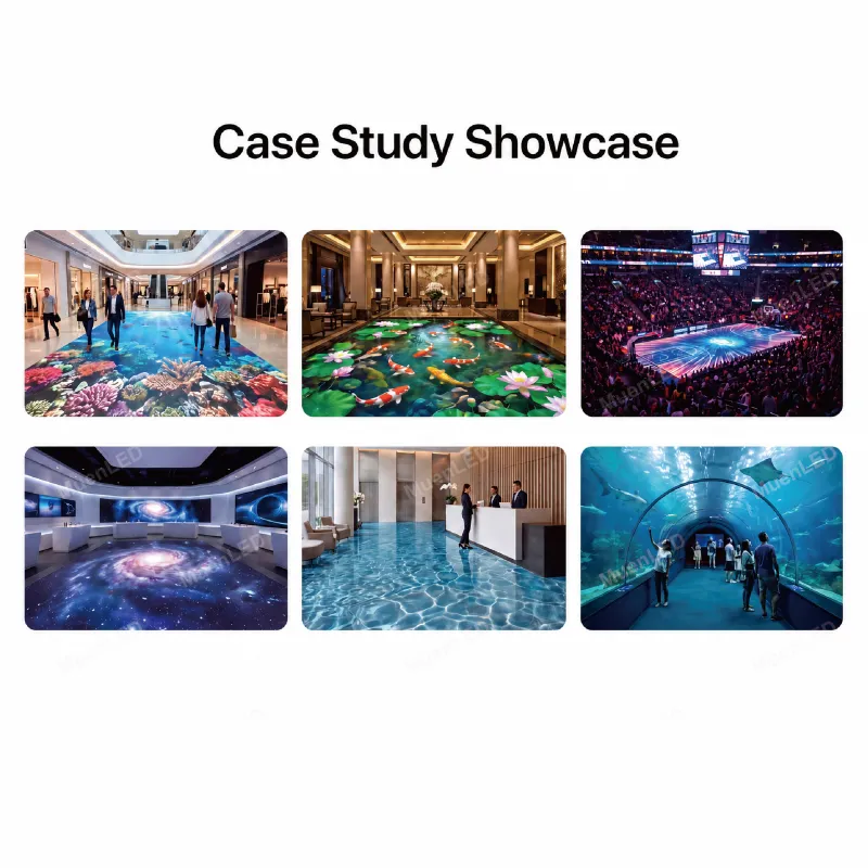 DZID2.976 Interactive Indoor LED Floor Tile Screen 500x500x65mm P2.976 IP43 - 图片 6