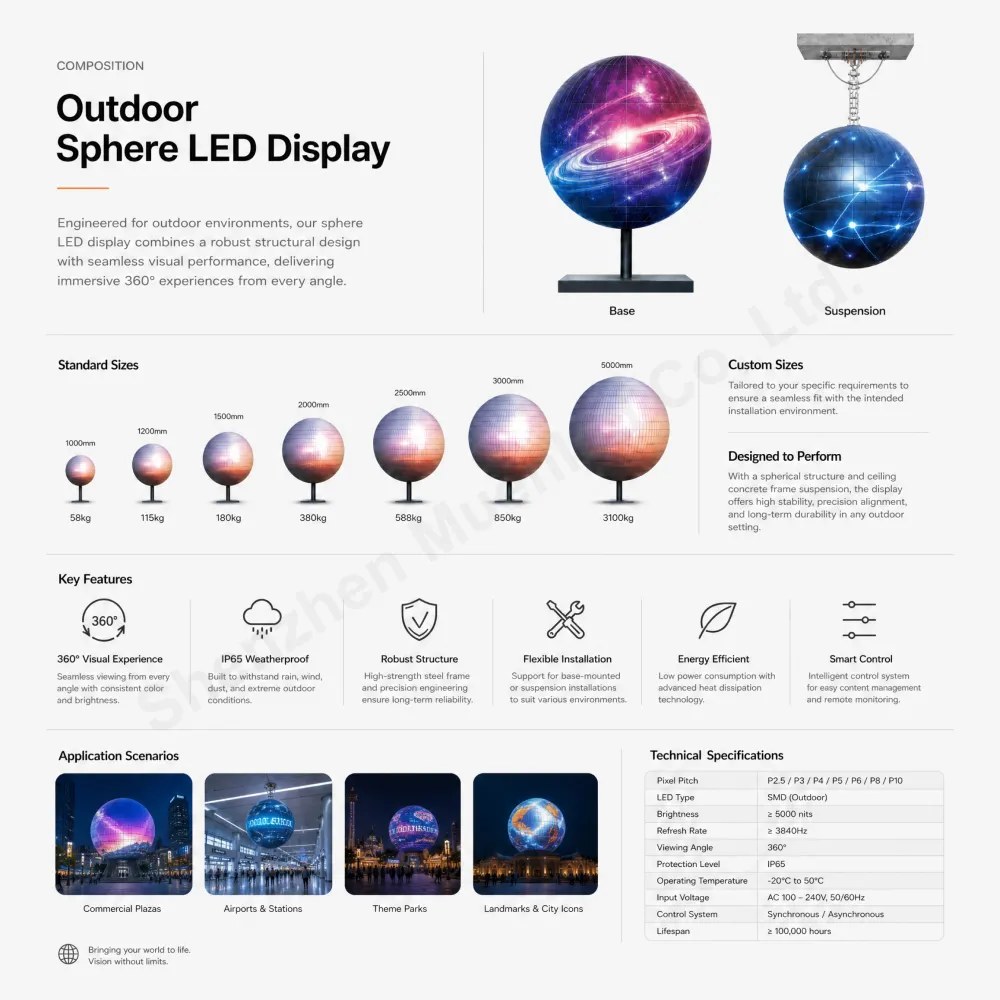 QX3-2000mm Indoor LED Spherical Screen 2000mm Diameter P3 3840Hz Full Sphere detail 4