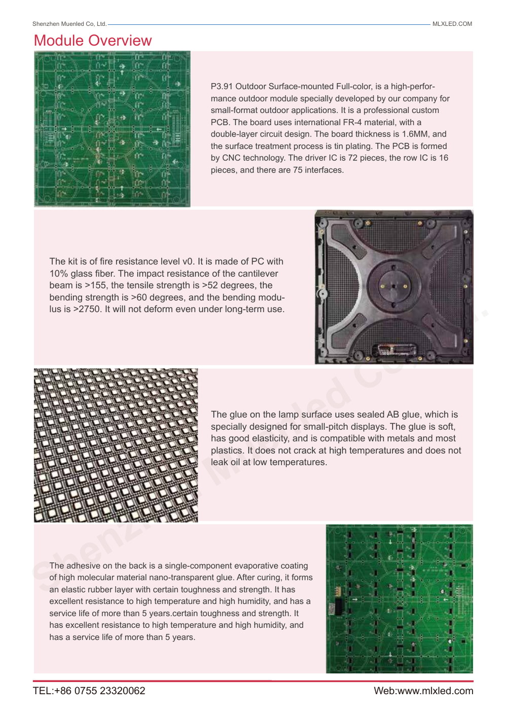 MZ-0-P3.91-250X250mm-16S-M-3840HZ-bevel edge LED display specification sheet 2