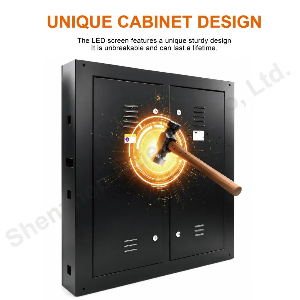 AS3.91 Outdoor Fixed LED Display 1000x1000x120mm P3.91 1920HZ IP65 4000nits detail 5