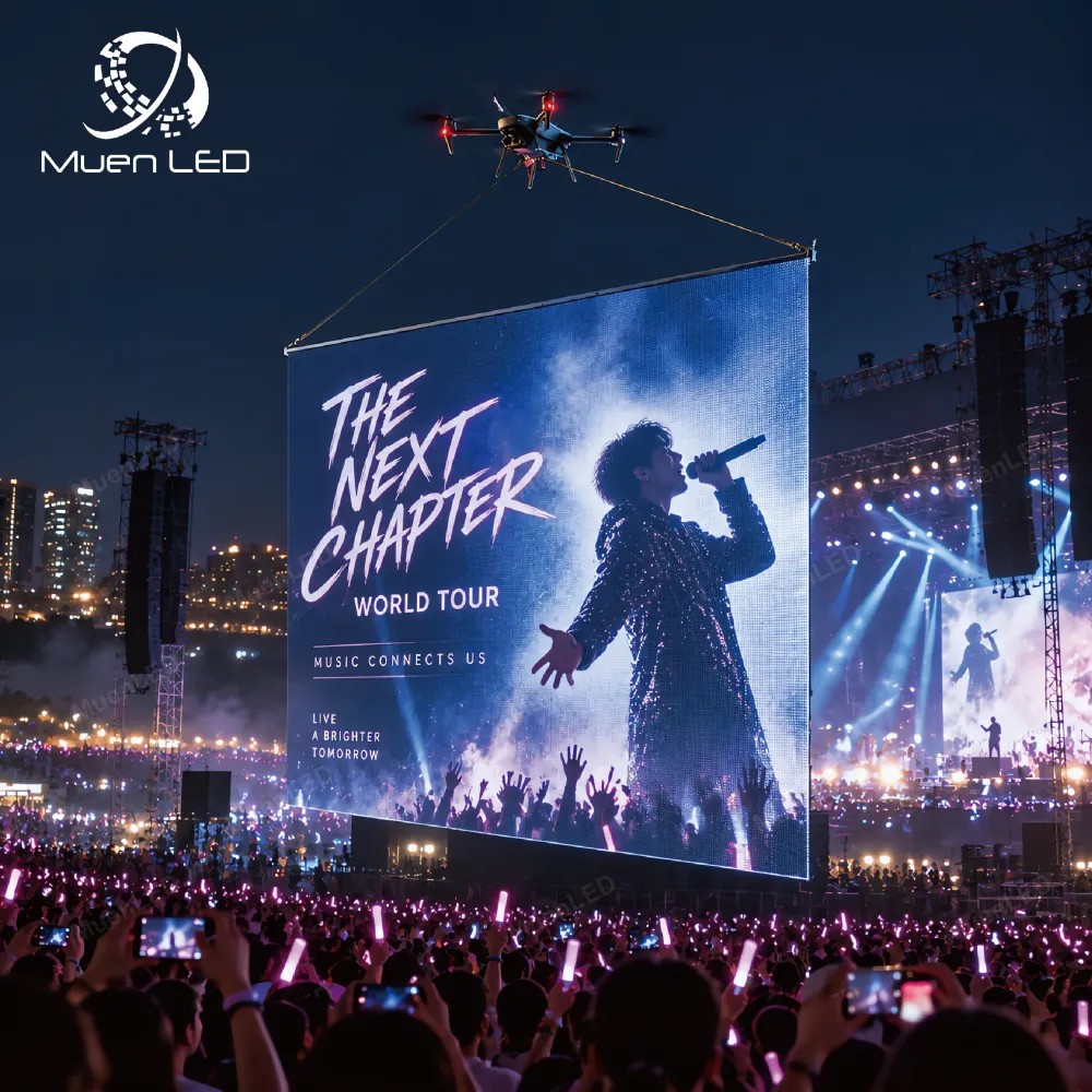 FT20 P20 flying carpet LED display screen 2x4m flexible mesh IP65