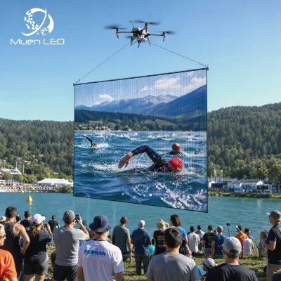 FT25 3x8m Flying LED Screen Outdoor LED Film Screen Advertising Video Display Screen