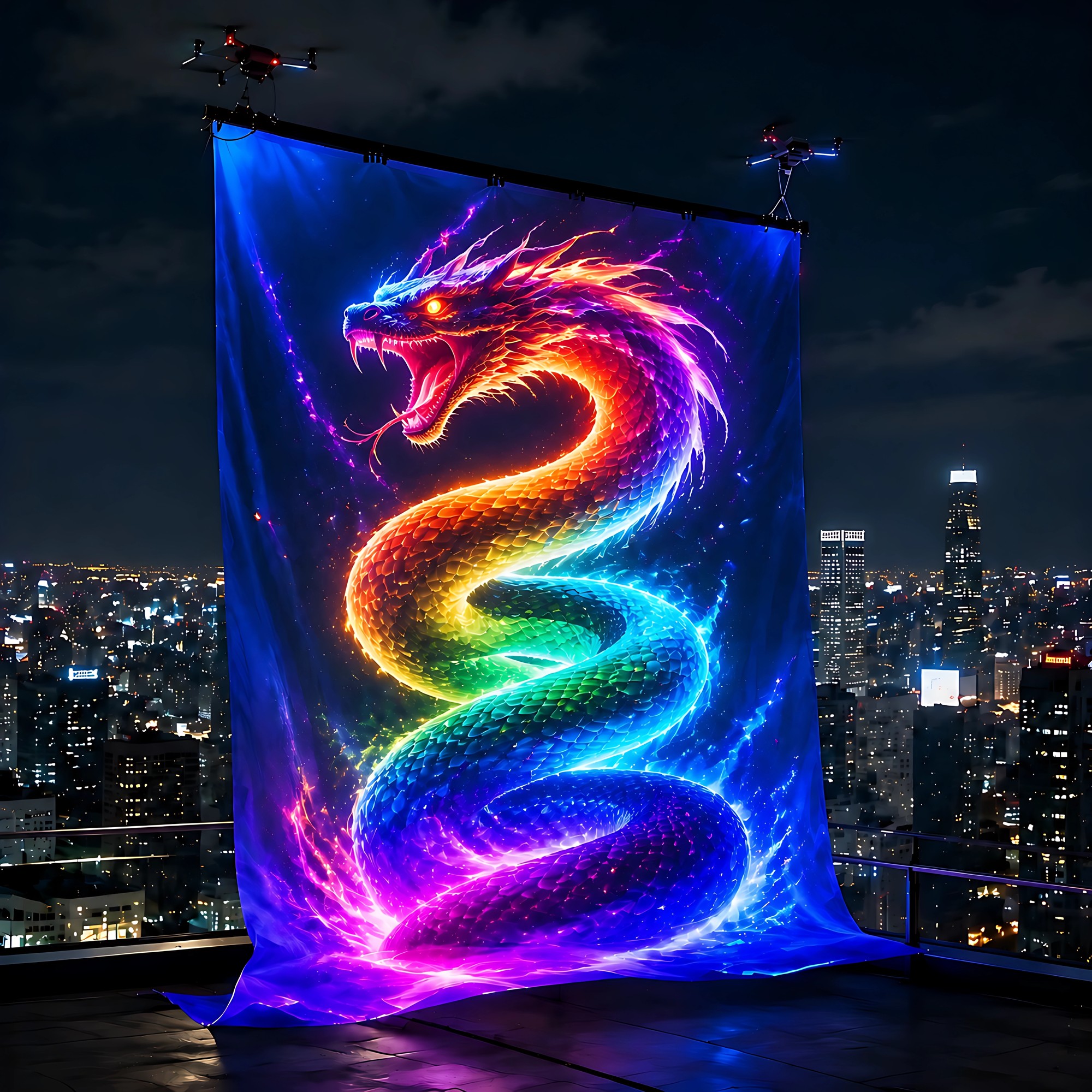 FT30 P30 flying carpet LED display screen 5x15m flexible mesh IP65