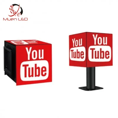 MF2.5 320x320mm Indoor LED Cube Screen 4 Sided Advertising Display LED Video Cube Plaza with Multi-face