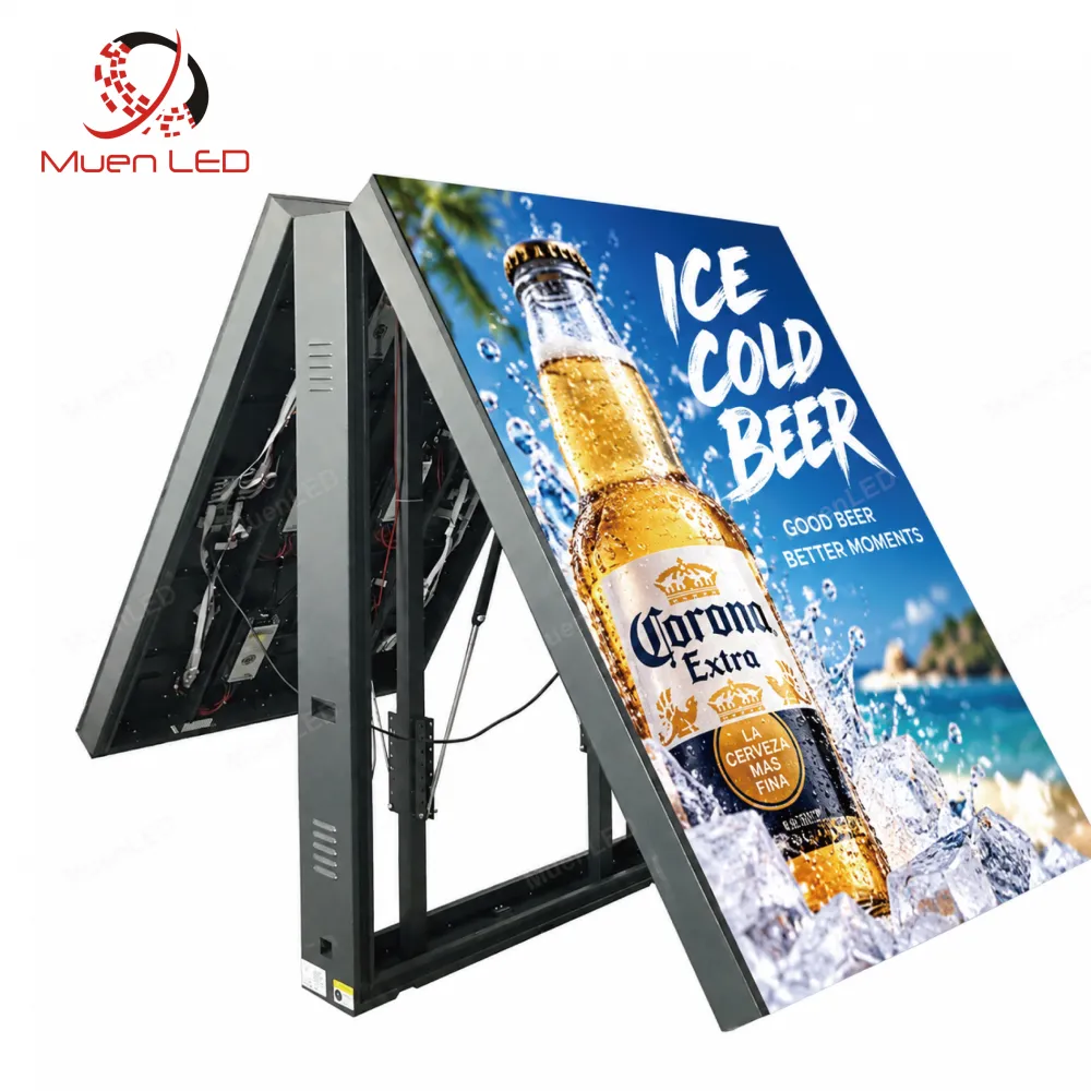 O-AF-1024x1920x310 outdoor double front flip LED light box cabinet