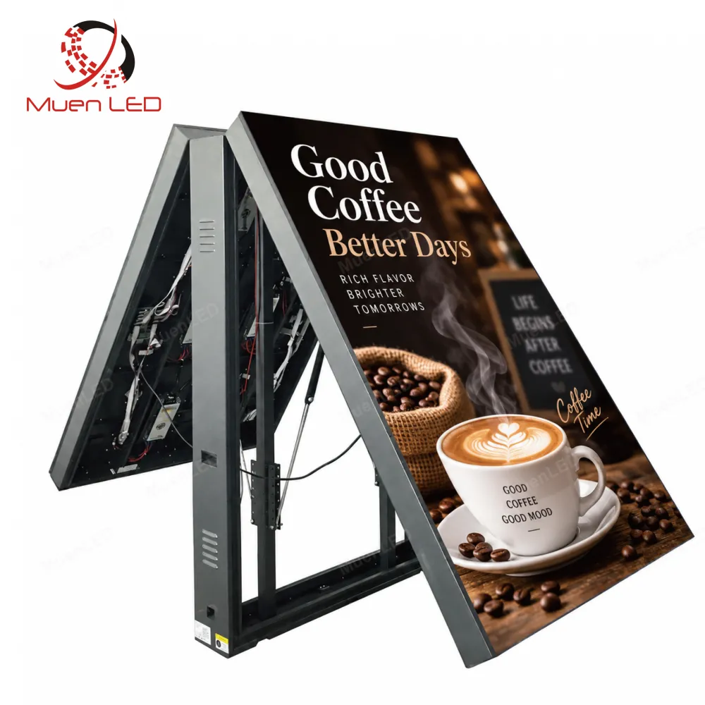 O-AF-1152x1536x310 outdoor double sided front flip LED light box cabinet