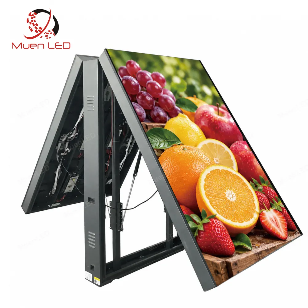 O-AF-1920x1440x450 outdoor double sided front flip LED light box cabinet