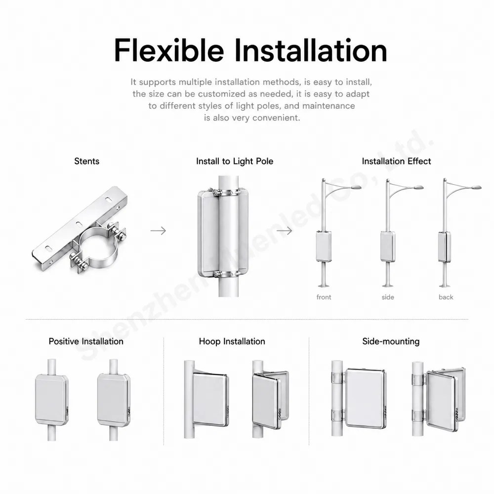 DGB5 Double-Sided Outdoor LED Pole Screen 640x1920mm P5 1920Hz IP65 Iron Cabinet detail 5