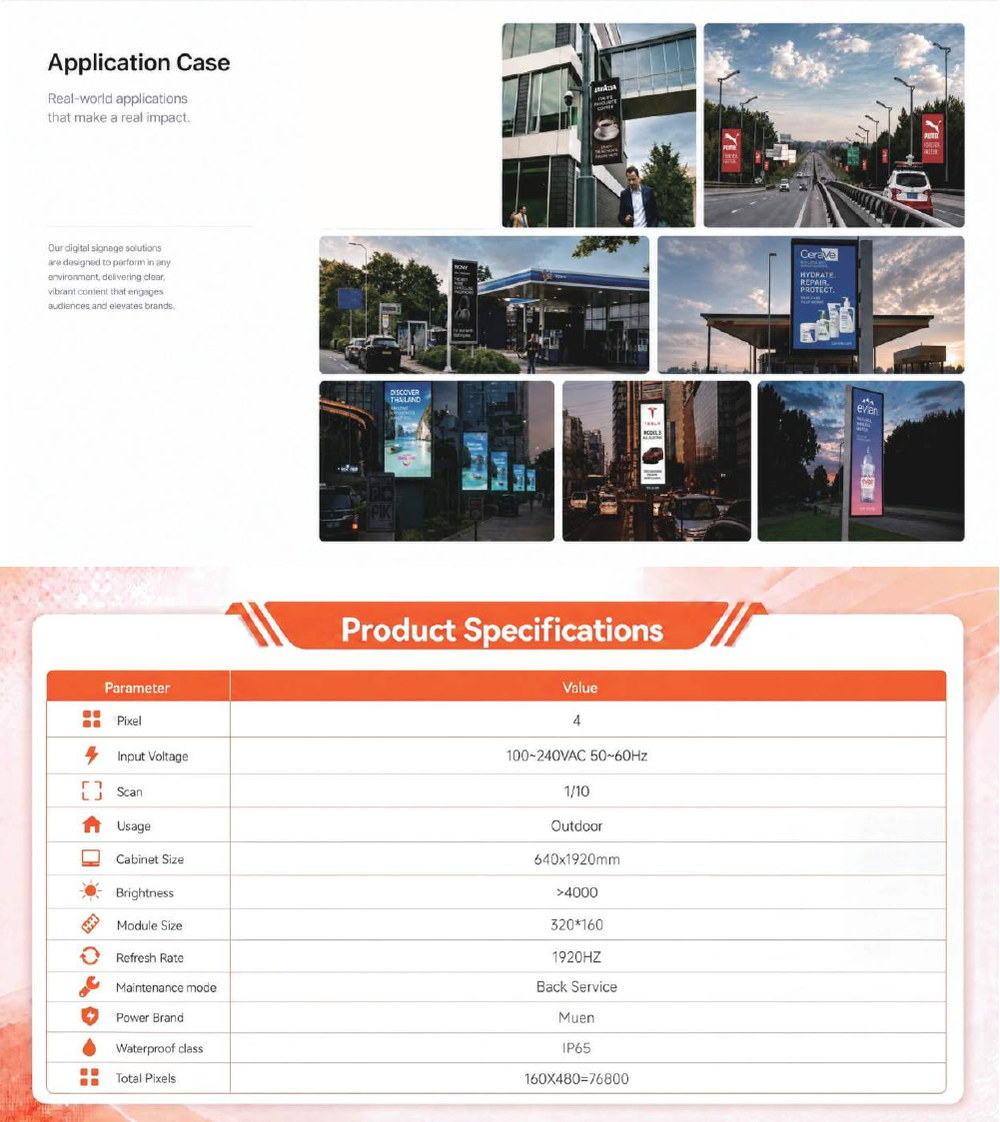 DGB4-OneSide-ALU outdoor LED pole screen specification sheet 6