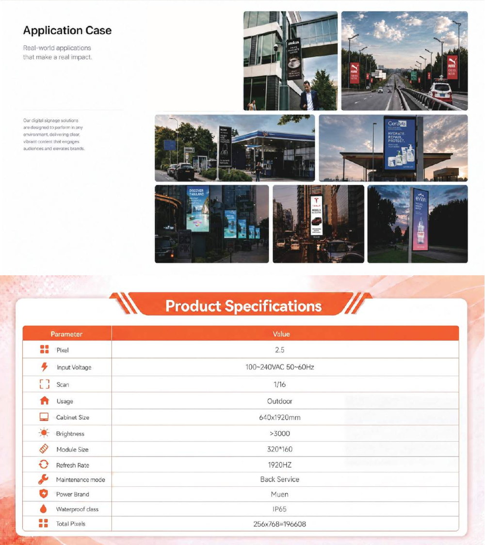 DGB2.5-OneSide-ALU outdoor LED pole screen specification sheet 6