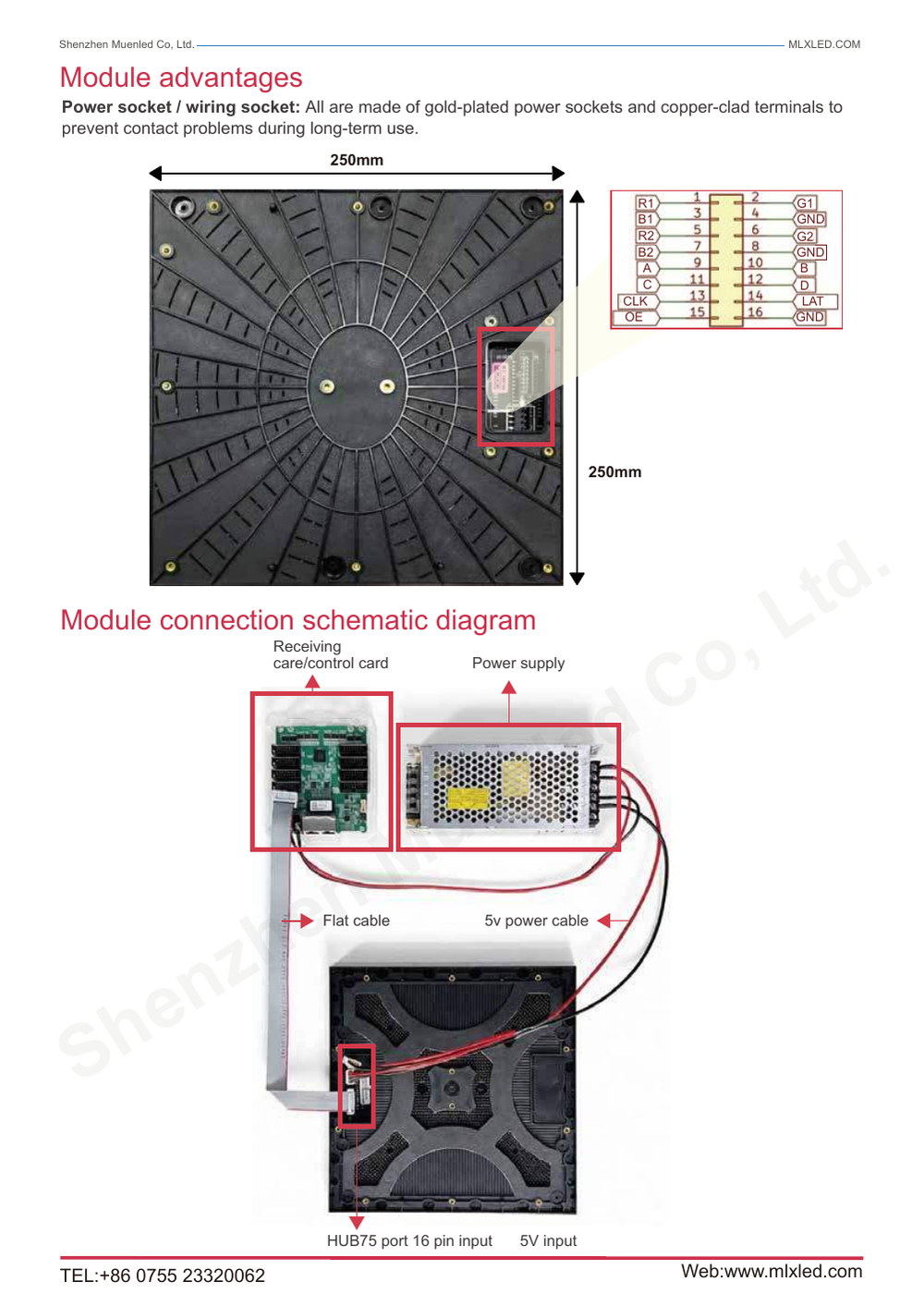 MZ-I-P1.56-GOB-250x250mm-40S-M LED display specification sheet 3