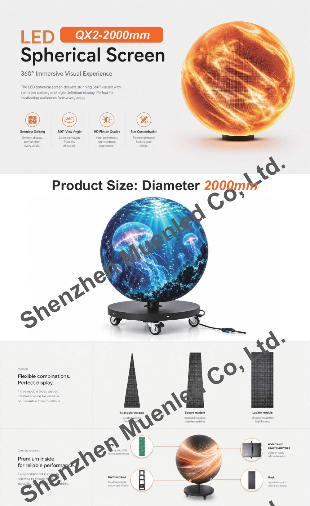 QX2-2000mm LED display specification sheet 1