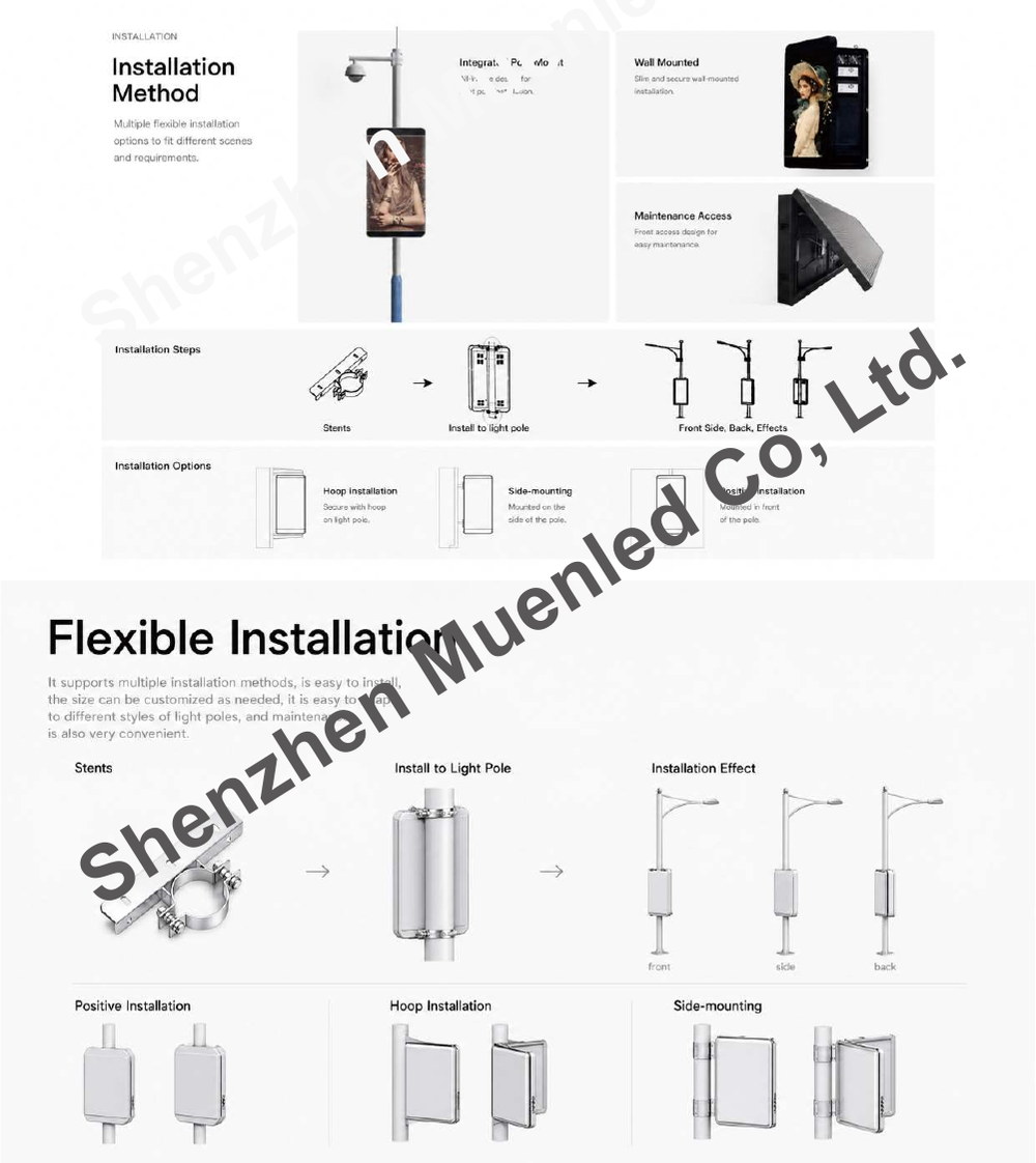 DGA3.076-OneSide-IRON outdoor LED pole screen specification sheet 5
