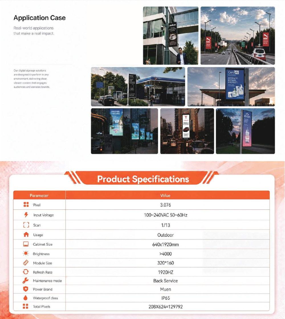 DGB3.076-OneSide-ALU outdoor LED pole screen specification sheet 6