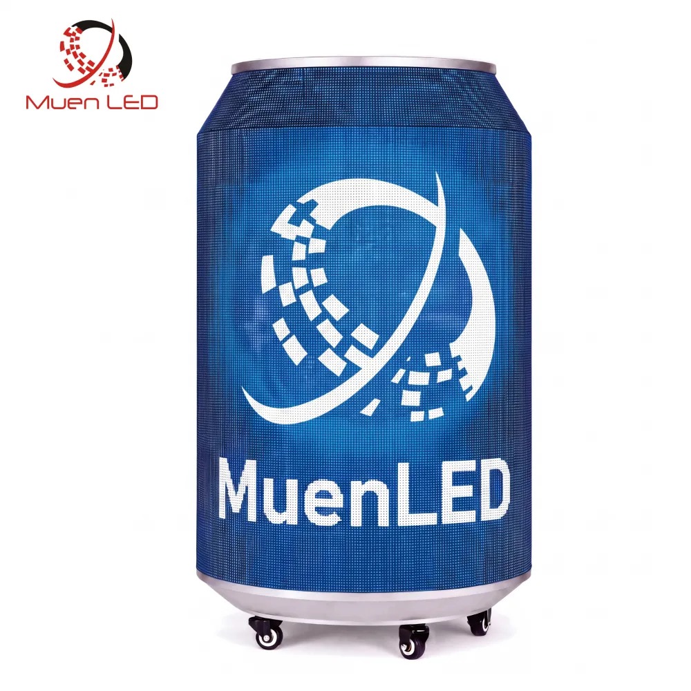 YLG2-D713xH1750mm Indoor LED Can Screen 713x1750mm P2 Soda Can Display 3840Hz