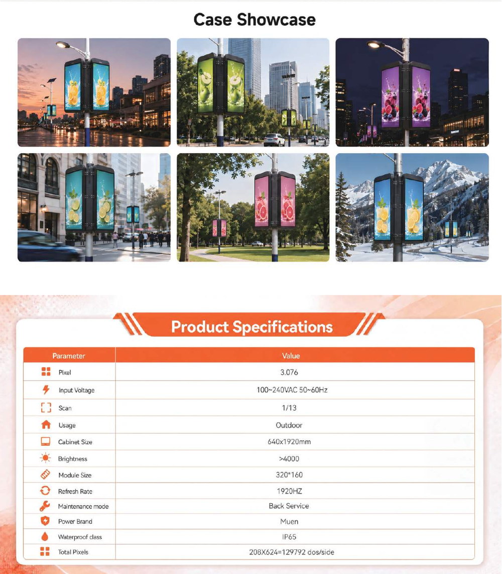 DGB3.076-Double-IRON outdoor LED pole screen specification sheet 5