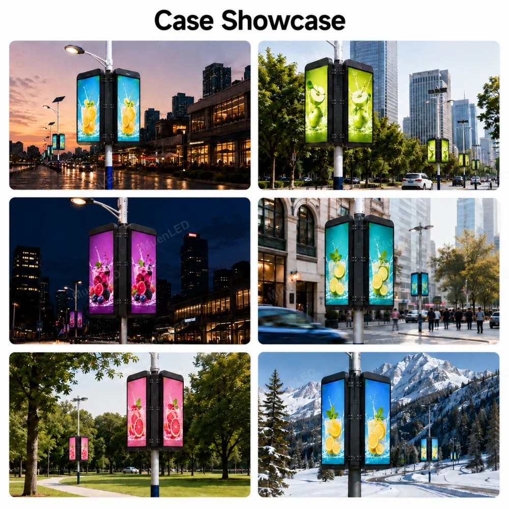 DGB5 Double-Sided Outdoor LED Pole Screen 640x1920mm P5 1920Hz IP65 Iron Cabinet detail 6